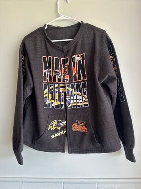 Kids Black Full‑Zip Fan Jacket with Team Graphics